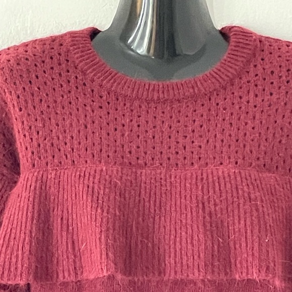 ENDLESS Rose/ Revolve Tiered Layered Flared Sleeves ribbed sweater - Picture 4 of 6